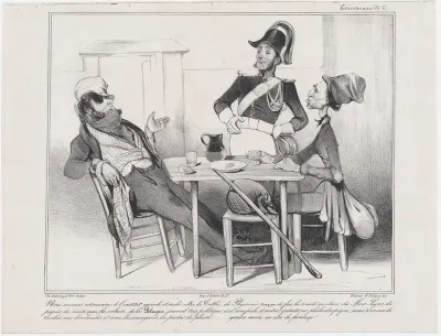 Plate 17: We're shareholders in the Institute of Agriculture..., from 'Caricaturana,' published in Les Robert Macaires