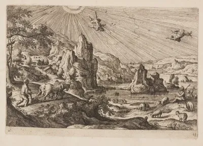 Plate 18, from Landscapes with Scenes from the Old and New Testament and Ovid’s Metamorphoses