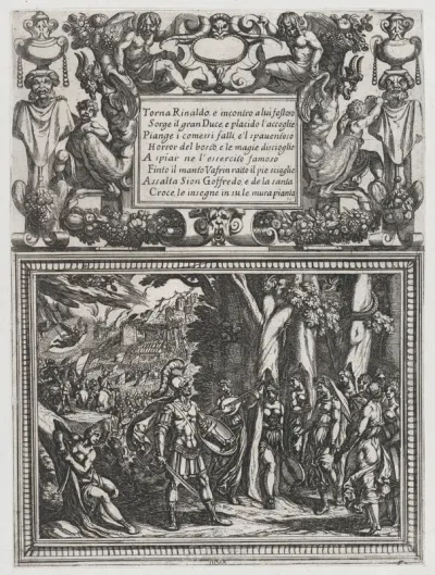 Plate 18: Illustration to Canto XVIII, from Torquato Tasso's "Gerusalemme liberata III"