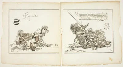 Plate 18a, from Turnier Buch Herzogs Wilhelm des Vierten von Bayern (Tournament Book of Duke Wilhelm IV of Bavaria)