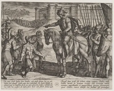 Plate 19: Men from the Fortress Surrender and Pledge Their Lives to Civilis, from "The War of the Romans Against the Batavians" (Romanorvm et Batavorvm societas)