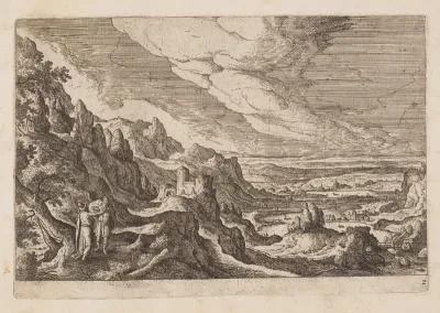Plate 2, from Landscapes with Scenes from the Old and New Testament and Ovid’s Metamorphoses