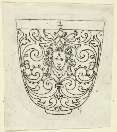 Plate 2, from XX Stuck zum (ornamental designs for goblets and beakers)