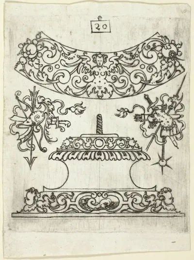 Plate 20, from XX Stuck zum (ornamental designs for goblets and beakers)