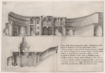 Plate 21, from "Trattato delle Piante & Immagini de Sacri Edifizi di Terra Santa" (Treatise of the Plans & Images of the Sacred Buildings of the Holy Land)