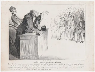Plate 23: Robert Macaire, Professor of Industry, from 'Caricaturana,' published in Les Robert Macaires