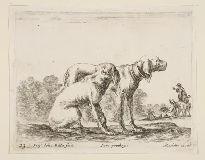 Plate 23: Two Hounds, from Various Animals