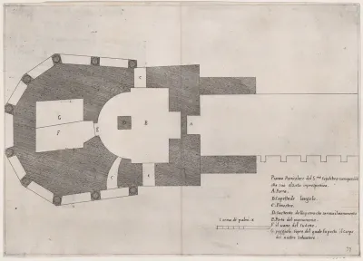 Plate 24, from "Trattato delle Piante & Immagini de Sacri Edifizi di Terra Santa" (Treatise of the Plans & Images of the Sacred Buildings of the Holy Land)