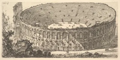 Plate 25: Amphitheater of Verona (Anfiteatro di Verona), from "Alcune Vedute di Archi Trionfali ed altri monumenti inalzati da Romani parte di quali se veggono in Roma e parte per l'Italia" (Some Views of Triumphal Arches and other monuments erected 
