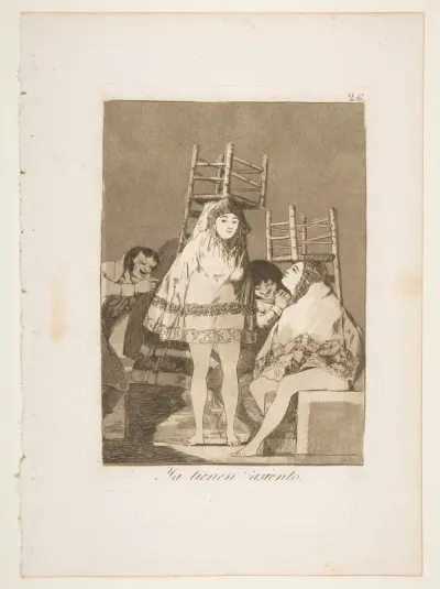 Plate 26 from "Los Caprichos": They've already got a seat (Ya tienen asiento)