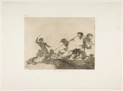 Plate 29 from "The Disasters of War" (Los Desastres de la Guerra): 'He deserved it' (Lo merecia)
