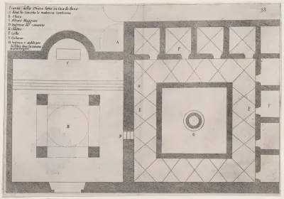 Plate 31, from "Trattato delle Piante & Immagini de Sacri Edifizi di Terra Santa" (Treatise of the Plans & Images of the Sacred Buildings of the Holy Land)