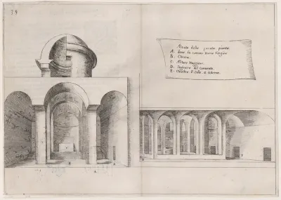 Plate 32, from "Trattato delle Piante & Immagini de Sacri Edifizi di Terra Santa" (Treatise of the Plans & Images of the Sacred Buildings of the Holy Land)