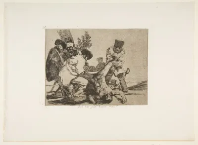 Plate 33 from "The Disasters of War" (Los Desastres de La Guerra): 'What more can be done?' (Qué hai que hacer mas?)