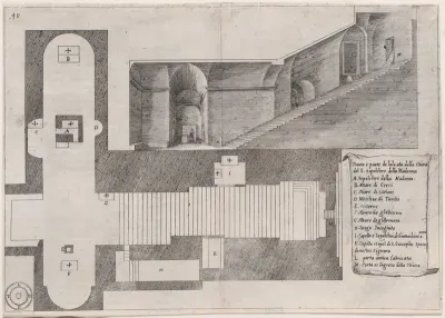 Plate 33, from "Trattato delle Piante & Immagini de Sacri Edifizi di Terra Santa" (Treatise of the Plans & Images of the Sacred Buildings of the Holy Land)