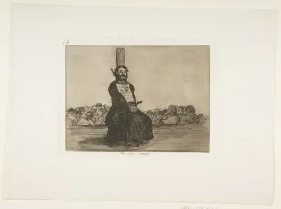 Plate 34 from "The Disasters of War" (Los Desastres de La Guerra): 'On account of a knife' (Por una navaja)
