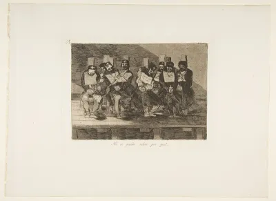 Plate 35 from "The Disasters of War" (Los Desastres de La Guerra): 'One Can't Tell Why' (No se puede saber por qué)