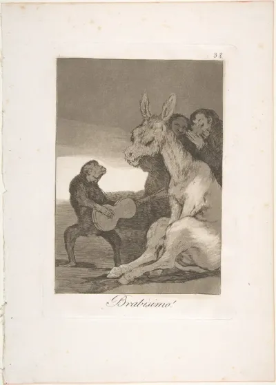 Plate 38 from "Los Caprichos": Bravo! (Brabisimo!)