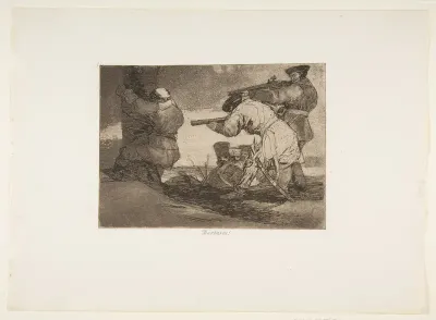 Plate 38 from "The Disasters of War" (Los Desastres de La Guerra): Barbarians! (Bárbaros!)