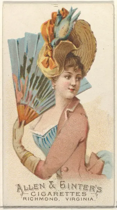 Plate 38, from the Fans of the Period series (N7) for Allen & Ginter Cigarettes Brands