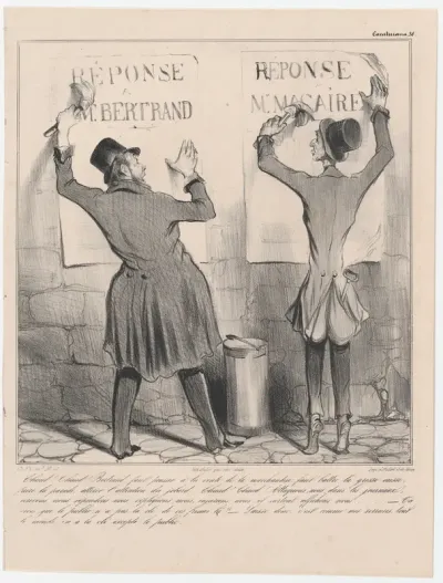 Plate 38: Hot stuff! Hot stuff!, from 'Caricaturana,' published in Les Robert Macaires
