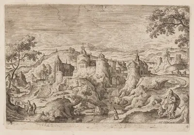 Plate 4, from Landscapes with Scenes from the Old and New Testament and Ovid’s Metamorphoses