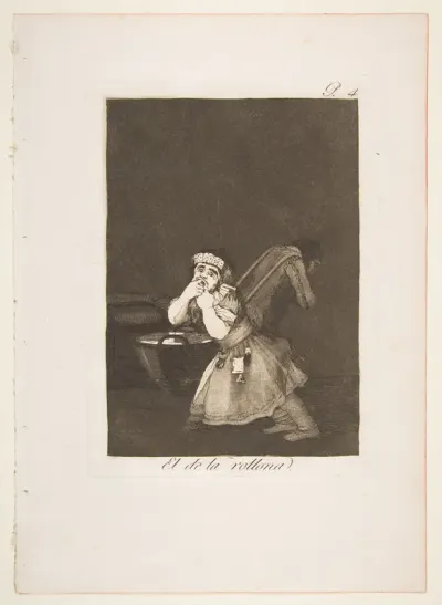 Plate 4 from "Los Caprichos": Nanny's boy (El de la rollona)