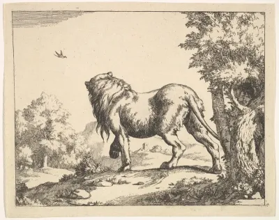 Plate 4 from "The Lions"