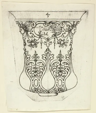 Plate 4, from twenty ornamental designs for goblets and beakers