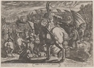 Plate 4: Moses Ordering the Israelites to Attack the Ethiopians, from "The Battles of the Old Testament"