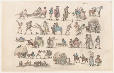 Plate 4, Outlines of Figures, Landscapes and Cattle...for the Use of Learners