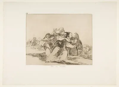Plate 42 from "The Disasters of War" (Los Desastres de la Guerra): 'Everything is topsy-turvey' (Todo va revuelto)