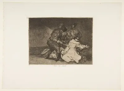 Plate 46 from "The Disasters of War" (Los Desastres de la Guerra): 'This is bad' (Esto es malo)