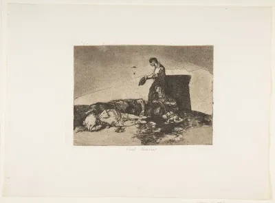 Plate 48 from "The Disasters of War" (Los Desastres de la Guerra): Cruel tale of woe! (Cruel Lástima!)