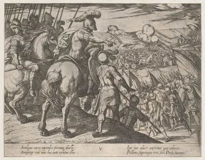 Plate 5: Alexander Directing a Battle, from "The Deeds of Alexander the Great"