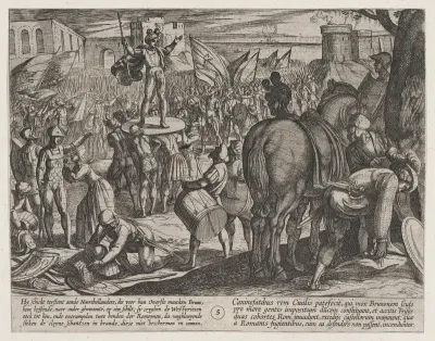 Plate 5: Bruno Appointed Leader of the Caninefates, from "The War of the Romans Against the Batavians" (Romanorvm et Batavorvm societas)