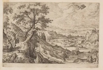 Plate 5, from Landscapes with Scenes from the Old and New Testament and Ovid’s Metamorphoses