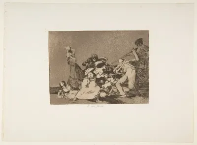 Plate 5 from "The Disasters of War" (Los Desastres de la Guerra): 'And they are like wild beasts' (Y son fieras)