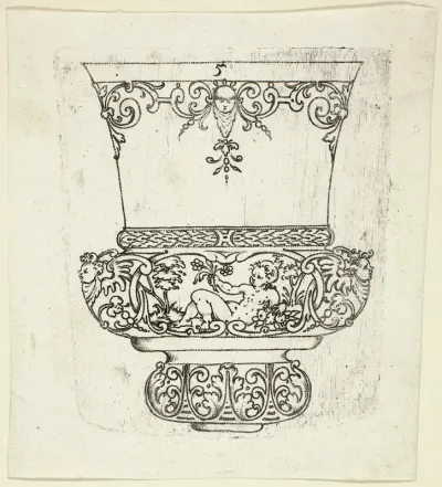 Plate 5, from twenty ornamental designs for goblets and beakers