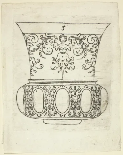 Plate 5, from XX Stuck zum (ornamental designs for goblets and beakers)