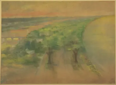 Plate 50 A from Plan of Chicago 1909: Chicago. View of the Proposed Park on the South Shore Looking Northwest Towards the City.
