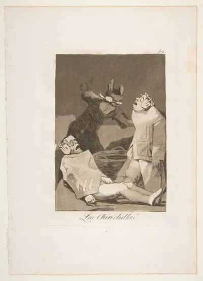 Plate 50 from "Los Caprichos": The Chinchillas (Los Chinchillas)