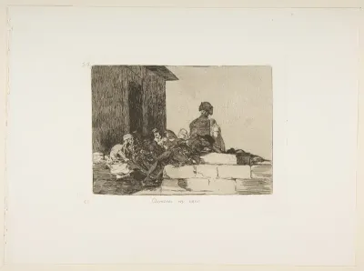 Plate 54 from "The Disasters of War" (Los Desastres de la Guerra): 'Appeals are in vain' (Clamores en vano)