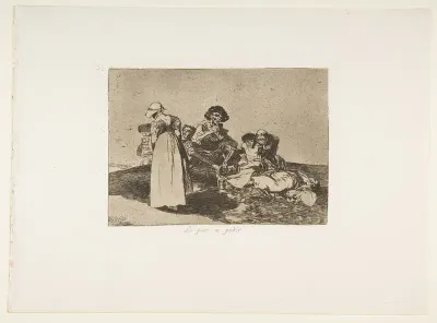 Plate 55 from "The Disasters of War" (Los Desastres de la Guerra): 'The worst is to beg' (Lo peor es pedir)