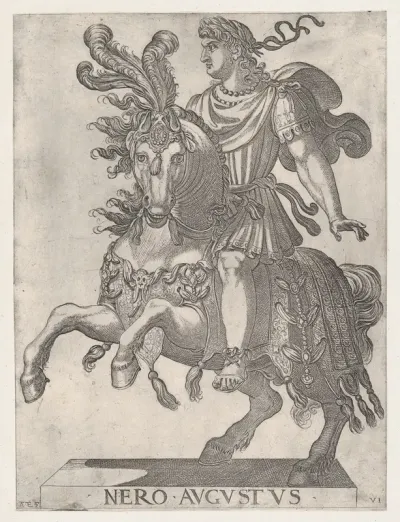 Plate 6: Emperor Nero on Horseback, from "The First Twelve Roman Caesars"