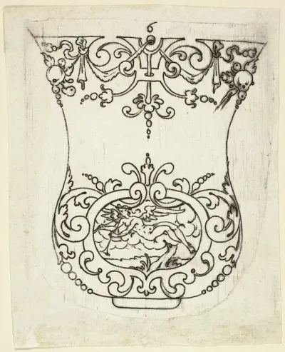 Plate 6, from XX Stuck zum (ornamental designs for goblets and beakers)