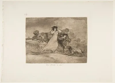 Plate 65  from "The Disasters of War" (Los Desastres de la Guerra): 'What is this hubbub?' (Qué alboroto es este?)