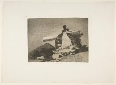 Plate 7 from "The Disasters of War" (Los Desastres de la Guerra): 'What courage!' (Que valor!)