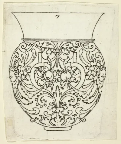 Plate 7, from XX Stuck zum (ornamental designs for goblets and beakers)