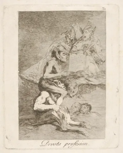 Plate 70: Devout Profession (Devota Profesion), from "Los Caprichos"